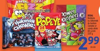 Uniprix Regal bonbons ou bâtonnets de bonbon/candies or candy sticks offer