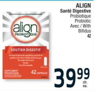 Jean Coutu Align probiotic with bifidus offer