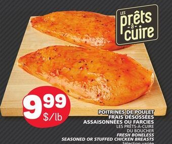 Marché Bonichoix Les prêts-à-cuire fresh boneless seasoned or stuffed chicken breasts offer