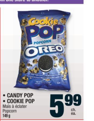 Jean Coutu Candy pop cookie pop popcorn offer