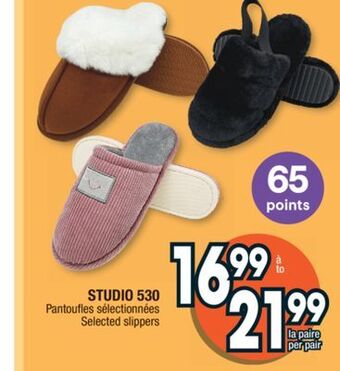 Jean Coutu Studio 530 selected slippers offer
