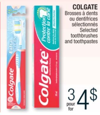 Jean Coutu Colgate selected toothbrushes and toothpastes offer