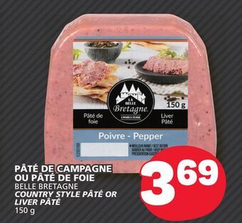 Marché Bonichoix Belle bretagne country style pâté or liver pâté offer