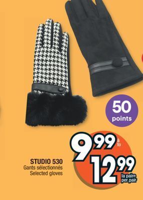 Jean Coutu Studio 530 selected gloves offer