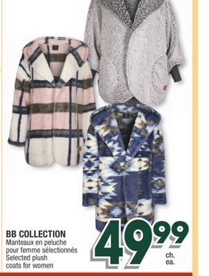Jean Coutu Bb collection selected plush coats for women offer