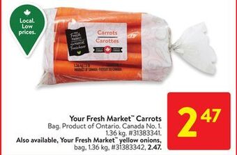Walmart Your fresh market carrots offer