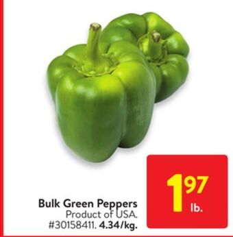 Walmart Bulk green peppers offer