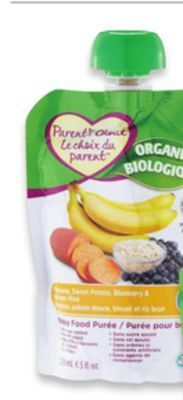 Walmart Parent's choice 100% organic pouches offer