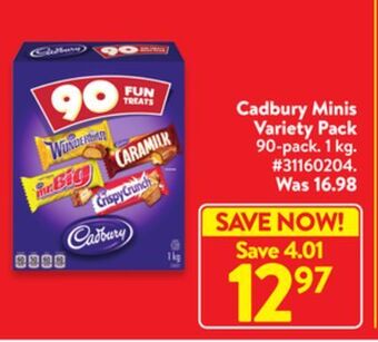 Walmart Cadbury minis variety pack offer