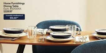 Walmart Home furnishings dining table offer