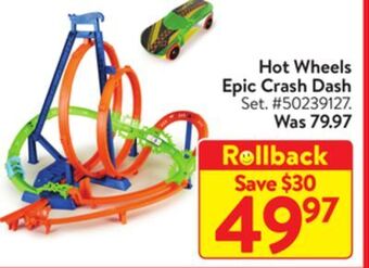 Walmart Hot wheels epic crash dash offer
