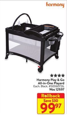 Walmart Harmony play & go all-in-one playard offer