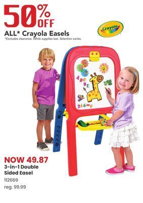 Toys R us Crayola 3-in-1 double sided easel offer
