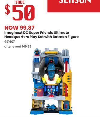 Toys R us Imaginext dc super friends ultimate headquarters play set with batman figure offer