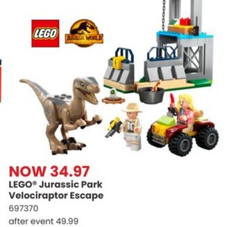 Toys R us Lego jurassic park velociraptor escape offer