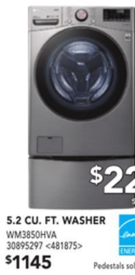 Lowe's Lg 5.2 cu. ft. washer offer