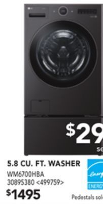 Lowe's Lg 5.8 cu. ft. washer offer