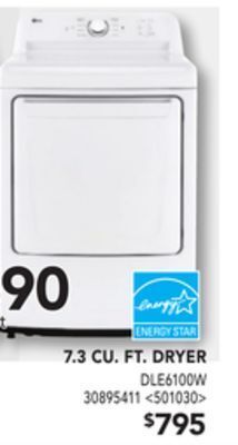 Lowe's Lg 7.3 cu. ft. dryer offer