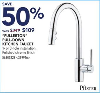 Lowe's Pfister fullerton pull-down kitchen faucet offer