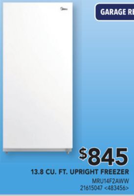 Lowe's Midea 13.8 cu. ft. upright freezer offer