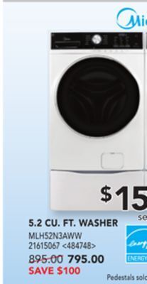 Lowe's Midea 5.2 cu. ft. washer offer