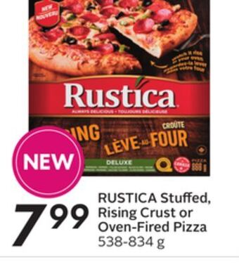 Sobeys Rustica stuffed, rising crust or oven-fired pizza offer