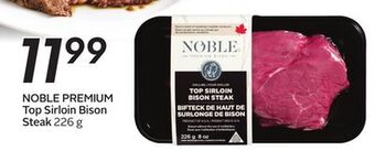 Sobeys Top sirloin bison steak offer