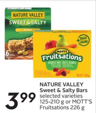 Sobeys Nature valley sweet & salty bars offer