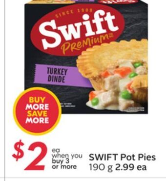 Sobeys Swift pot pies offer