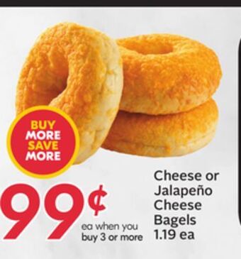 Sobeys Cheese or jalapeño cheese bagels offer