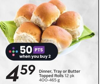 Sobeys Dinner, tray or butter topped rolls offer