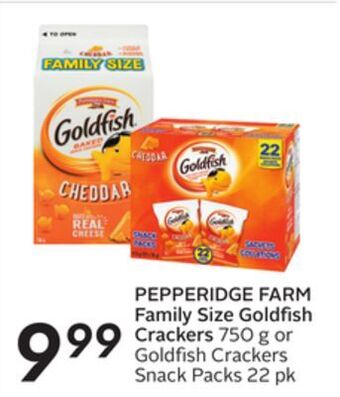 Sobeys Family size goldfish crackers offer