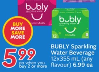 Sobeys Sparkling water beverage offer