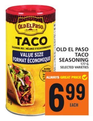 Food Basics Old el paso taco seasoning offer