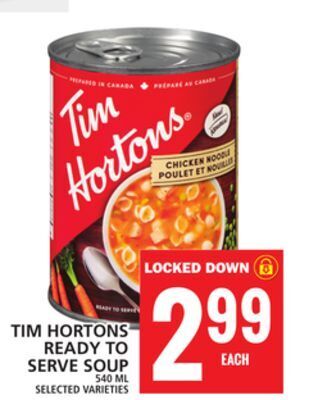 Food Basics Tim hortons ready to serve soup offer