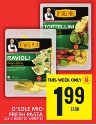 Food Basics O'sole mio fresh pasta offer