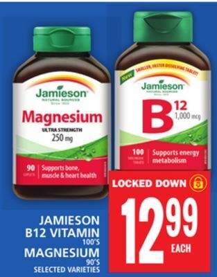 Food Basics Jamieson b12 vitamin or magnesium offer