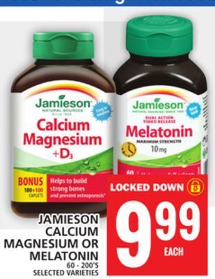 Food Basics Jamieson calcium magnesium or melatonin offer