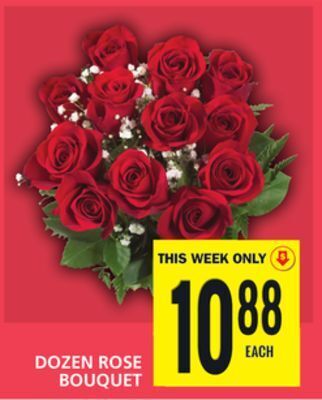 Food Basics Dozen rose bouquet offer