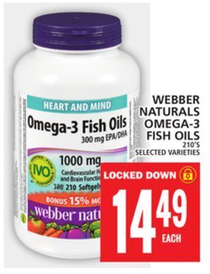 Food Basics Webber naturals omega-3 fish oils offer