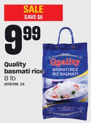 Loblaws Quality basmati rice, 8 lb offer