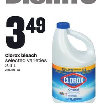Loblaws Clorox bleach, 2.4 l offer