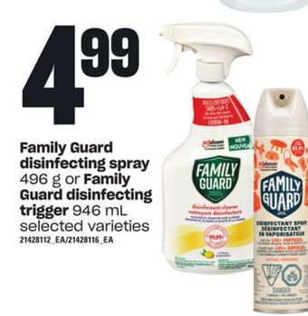 Loblaws Family guard disinfecting spray 496 g or family guard disinfecting trigger 946 ml offer
