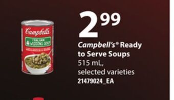Loblaws Campbell's ready to serve soups, 515 ml offer