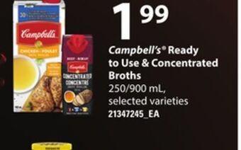 Loblaws Campbell's ready to use & concentrated broths, 250/900 ml offer