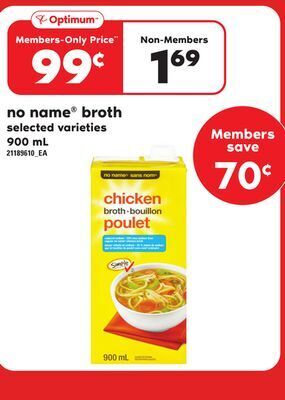 Independent Grocer No name broth, 900 ml offer