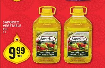 Food Basics Saporito vegetable oil offer