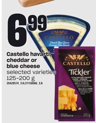 Independent Grocer Castello havarti, cheddar or blue cheese, 125-200 g offer