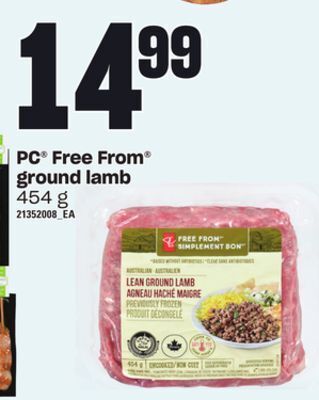 Independent Grocer Pc free from ground lamb, 454 g offer