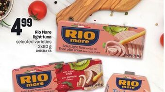 Loblaws Rio mare light tuna, 3x80 g offer